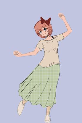 a posing + anatomy test with sayori!